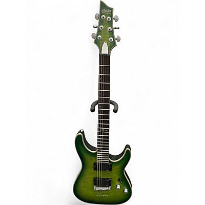 Used Schecter Guitar Research C1 Platinum Green Solid Body Electric Guitar