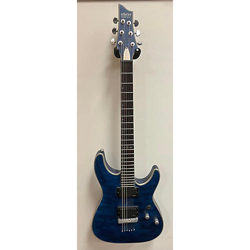 Schecter Guitar Research Used Schecter Guitar Research C1 Platinum Metallic Blue Solid Body Electric Guitar Metallic Blue