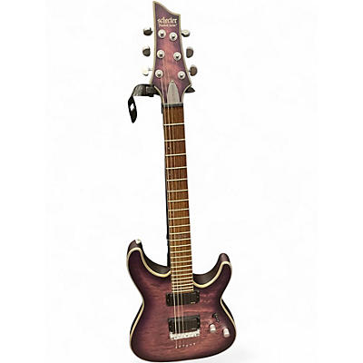 Used Schecter Guitar Research C1 Platinum Purple Burst Solid Body Electric Guitar