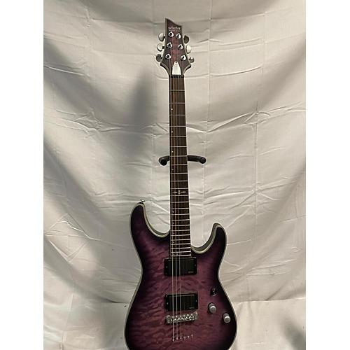 Schecter Guitar Research Used Schecter Guitar Research C1 Platinum Purple Solid Body Electric Guitar Purple