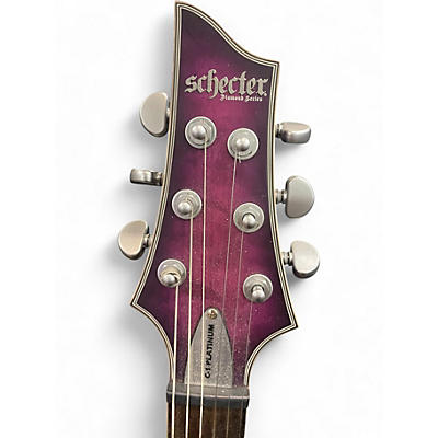 Used Schecter Guitar Research C1 Platinum Purple Solid Body Electric Guitar