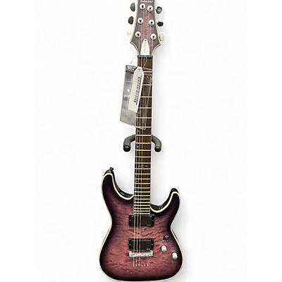 Used Schecter Guitar Research C1 Platinum Purple Solid Body Electric Guitar