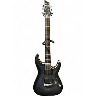 Used Schecter Guitar Research C1 Platinum TRANSLUCENT BLACK Solid Body Electric Guitar