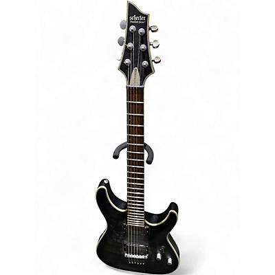 Used Schecter Guitar Research C1 Platinum TRANSLUCENT BLACK Solid Body Electric Guitar