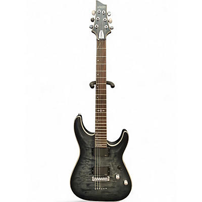 Used Schecter Guitar Research C1 Platinum TRANSLUCENT BLACK Solid Body Electric Guitar
