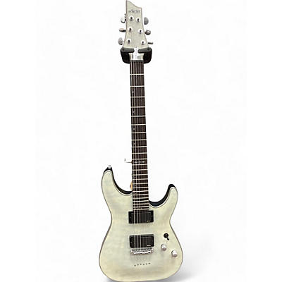 Schecter Guitar Research Used Schecter Guitar Research C1 Platinum TRANSPARENT WHITE SATIN Solid Body Electric Guitar