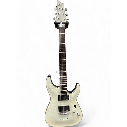 Schecter Guitar Research Used Schecter Guitar Research C1 Platinum TRANSPARENT WHITE SATIN Solid Body Electric Guitar TRANSPARENT WHITE SATIN