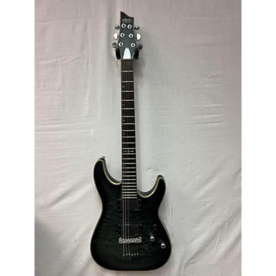 Schecter Guitar Research Used Schecter Guitar Research C1 Platinum Trans Black Solid Body Electric Guitar