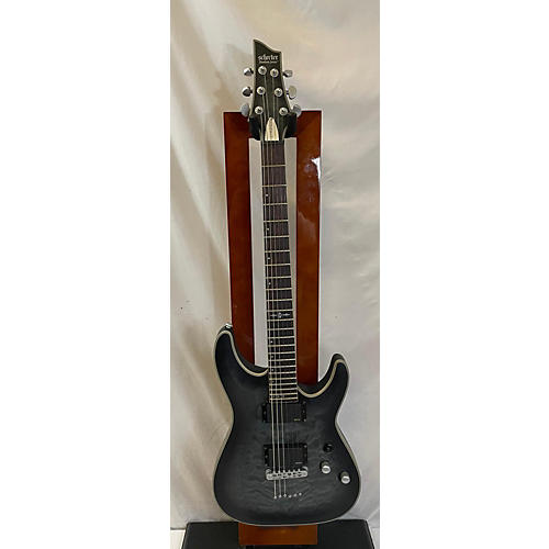 Schecter Guitar Research Used Schecter Guitar Research C1 Platinum Trans Black Solid Body Electric Guitar Trans Black