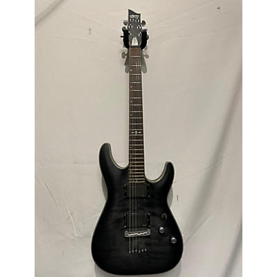 Schecter Guitar Research Used Schecter Guitar Research C1 Platinum Trans Black Solid Body Electric Guitar