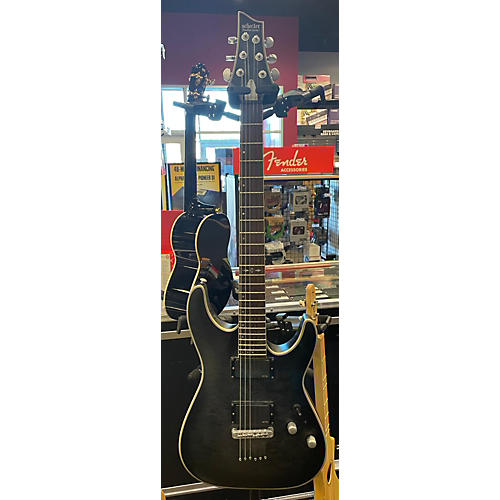 Schecter Guitar Research Used Schecter Guitar Research C1 Platinum Trans Black Solid Body Electric Guitar Trans Black