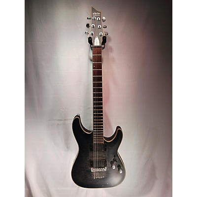 Schecter Guitar Research Used Schecter Guitar Research C1 Platinum Trans Black Solid Body Electric Guitar