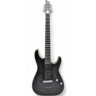 Schecter Guitar Research Used Schecter Guitar Research C1 Platinum Trans Black Solid Body Electric Guitar