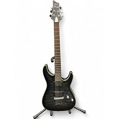 Schecter Guitar Research Used Schecter Guitar Research C1 Platinum Trans Black Solid Body Electric Guitar