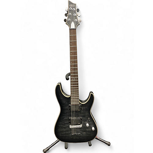 Schecter Guitar Research Used Schecter Guitar Research C1 Platinum Trans Black Solid Body Electric Guitar Trans Black