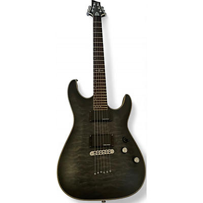 Schecter Guitar Research Used Schecter Guitar Research C1 Platinum Trans Black Solid Body Electric Guitar