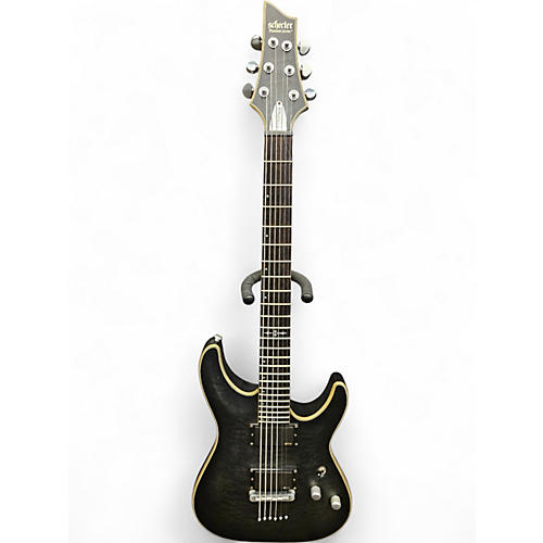 Used Schecter Guitar Research C1 Platinum Trans Black Solid Body Electric Guitar Trans Black