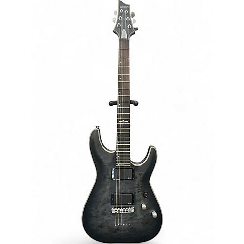 Used Schecter Guitar Research C1 Platinum Trans Black Solid Body Electric Guitar Trans Black