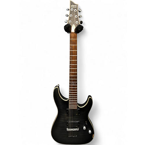 Used Schecter Guitar Research C1 Platinum Trans Black Solid Body Electric Guitar Trans Black