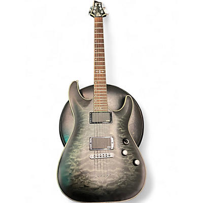 Used Schecter Guitar Research C1 Platinum Trans Black Solid Body Electric Guitar