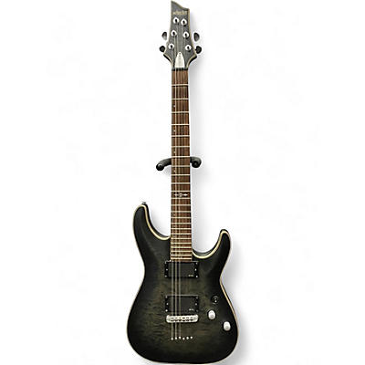 Used Schecter Guitar Research C1 Platinum Trans Black Solid Body Electric Guitar