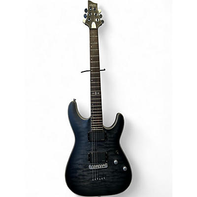 Used Schecter Guitar Research C1 Platinum Trans Black Solid Body Electric Guitar