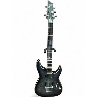 Used Schecter Guitar Research C1 Platinum Trans Black Solid Body Electric Guitar
