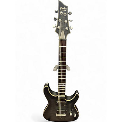 Used Schecter Guitar Research C1 Platinum Trans Black Solid Body Electric Guitar