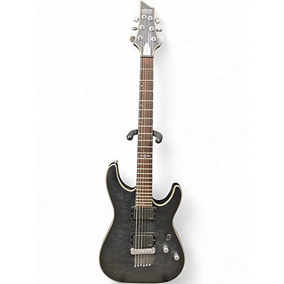 Used Schecter Guitar Research C1 Platinum Trans Black Solid Body Electric Guitar