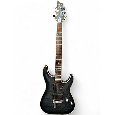 Used Schecter Guitar Research C1 Platinum Trans Black Solid Body Electric Guitar