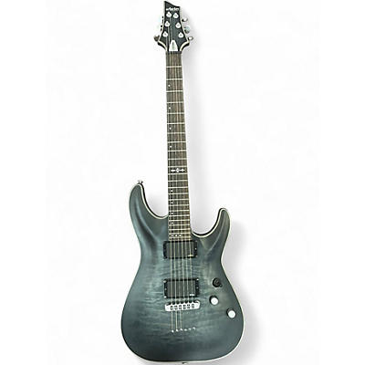 Used Schecter Guitar Research C1 Platinum Trans Black Solid Body Electric Guitar