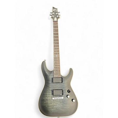 Used Schecter Guitar Research C1 Platinum Trans Black Solid Body Electric Guitar