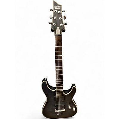 Used Schecter Guitar Research C1 Platinum Trans Black Solid Body Electric Guitar