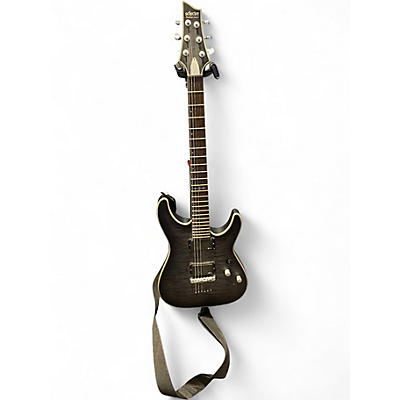 Used Schecter Guitar Research C1 Platinum Trans Black Solid Body Electric Guitar