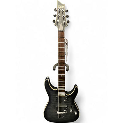 Used Schecter Guitar Research C1 Platinum Trans Black Solid Body Electric Guitar