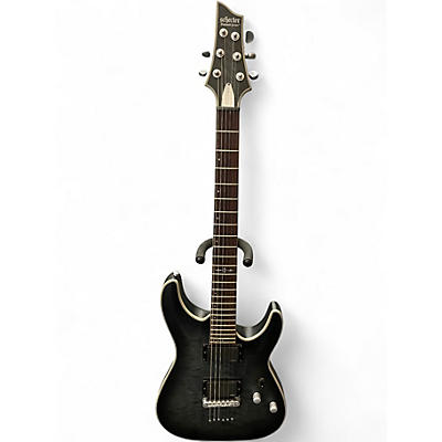 Used Schecter Guitar Research C1 Platinum Trans Black Solid Body Electric Guitar