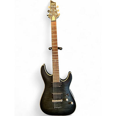 Used Schecter Guitar Research C1 Platinum Trans Black Solid Body Electric Guitar
