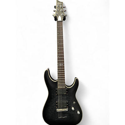 Used Schecter Guitar Research C1 Platinum Trans Black Solid Body Electric Guitar