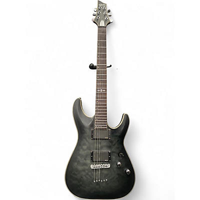 Used Schecter Guitar Research C1 Platinum Trans Black Solid Body Electric Guitar
