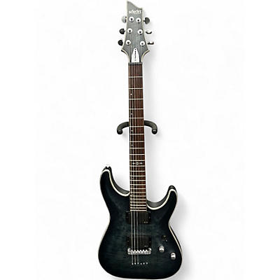 Used Schecter Guitar Research C1 Platinum Trans Black Solid Body Electric Guitar
