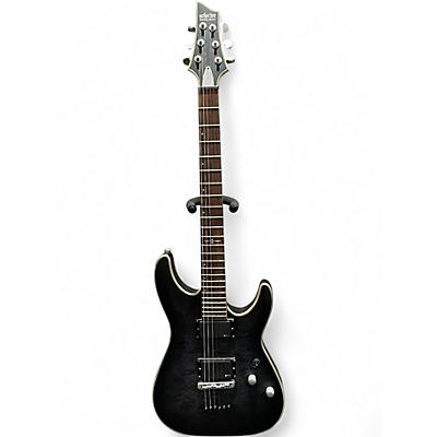 Used Schecter Guitar Research C1 Platinum Trans Black Solid Body Electric Guitar