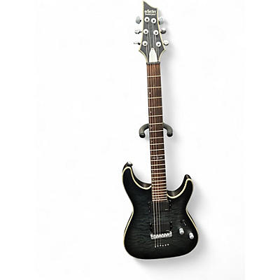 Used Schecter Guitar Research C1 Platinum Trans Black Solid Body Electric Guitar