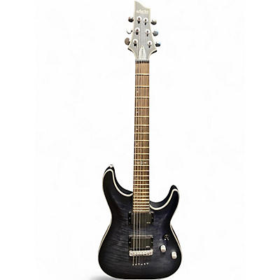 Used Schecter Guitar Research C1 Platinum Trans Black Solid Body Electric Guitar