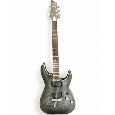 Used Schecter Guitar Research C1 Platinum Trans Black Solid Body Electric Guitar