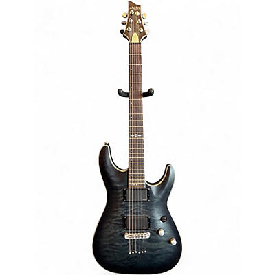 Used Schecter Guitar Research C1 Platinum Trans Black Solid Body Electric Guitar