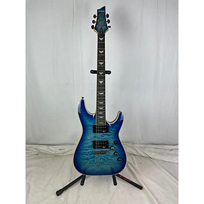 Used Schecter Guitar Research C1 Platinum Trans Blue Solid Body Electric Guitar