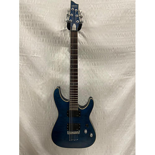 Schecter Guitar Research Used Schecter Guitar Research C1 Platinum Trans Blue Solid Body Electric Guitar Trans Blue