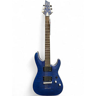 Used Schecter Guitar Research C1 Platinum Trans Blue Solid Body Electric Guitar