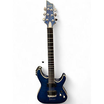 Used Schecter Guitar Research C1 Platinum Trans Blue Solid Body Electric Guitar