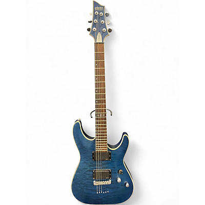 Used Schecter Guitar Research C1 Platinum Trans Blue Solid Body Electric Guitar
